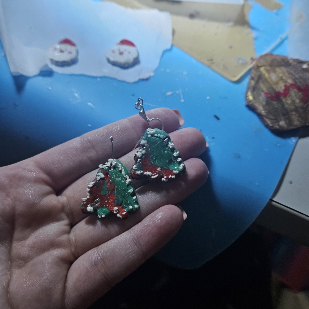 Festive Christmas Tree Earrings